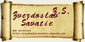 Zvezdoslav Savatić vizit kartica